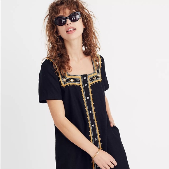 (Madewell) Mirror-Embroidered Dress - Picture 2 of 6